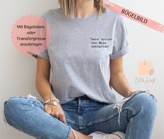 Bügelbild "Spuren von Wein"