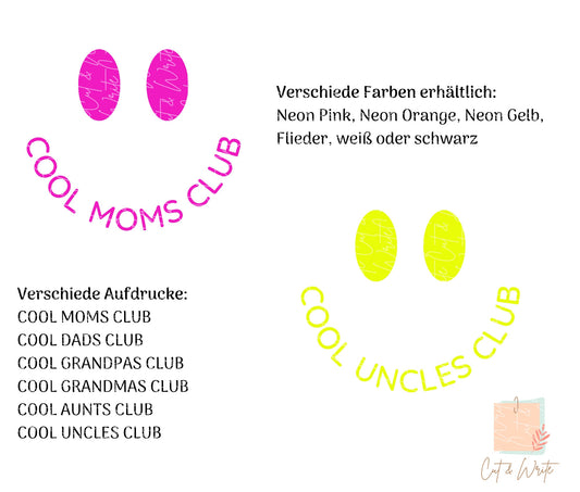 Bügelbild "cool club"