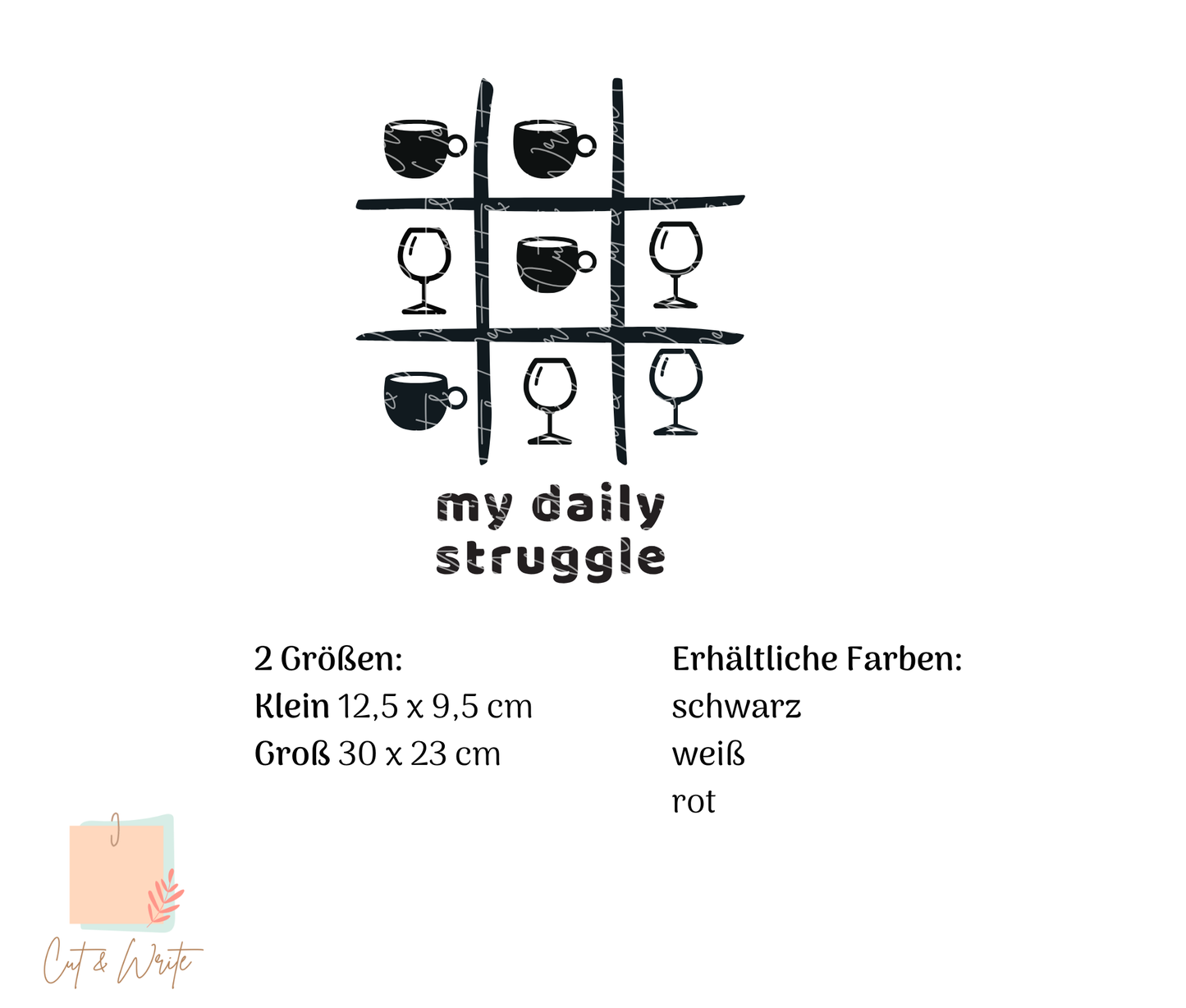 Bügelbild "daily struggle"