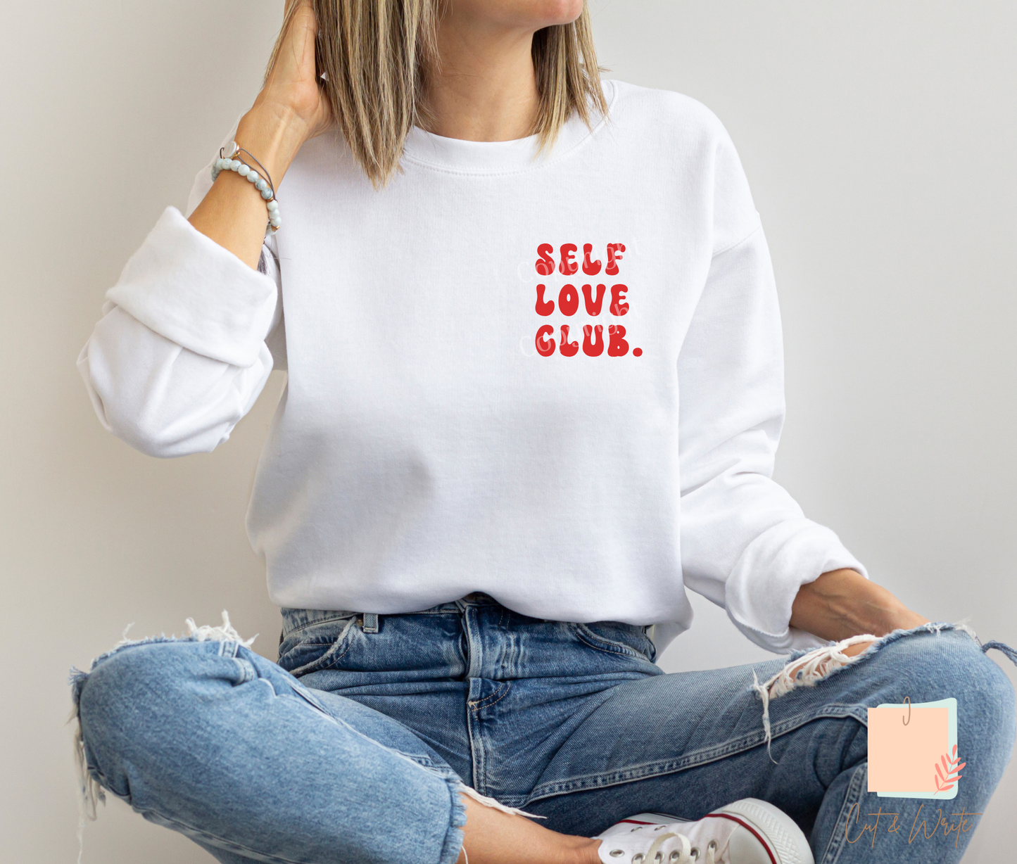 Bügelbild "self love club."