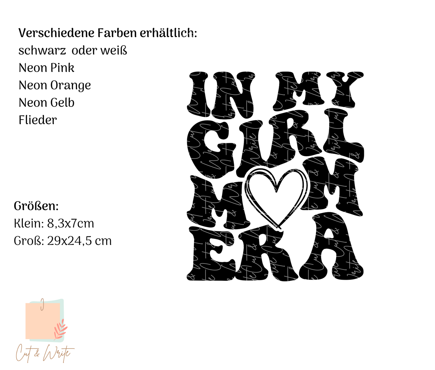 Bügelbild "girl mom era"