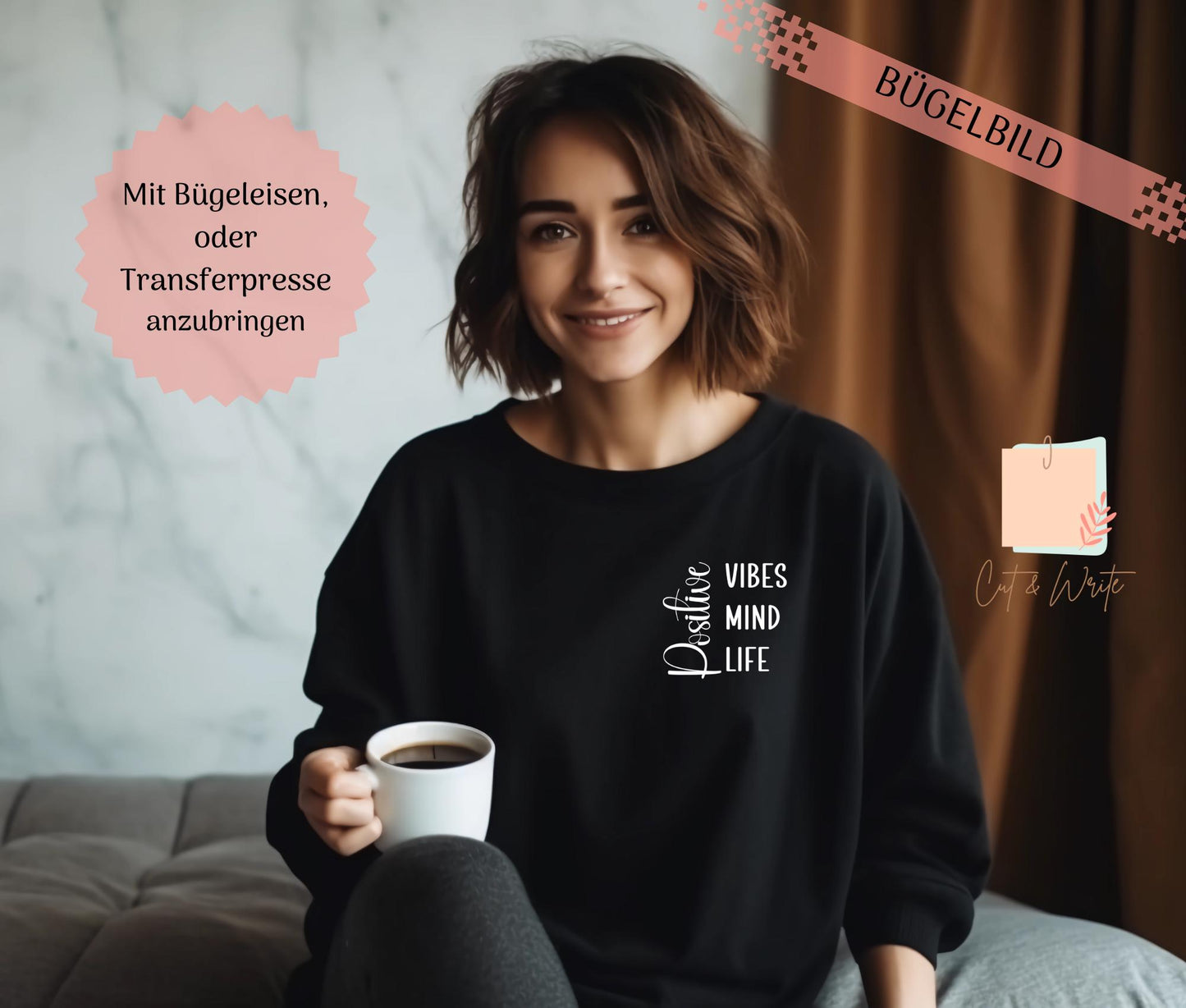 Bügelbild "Positive vibes"