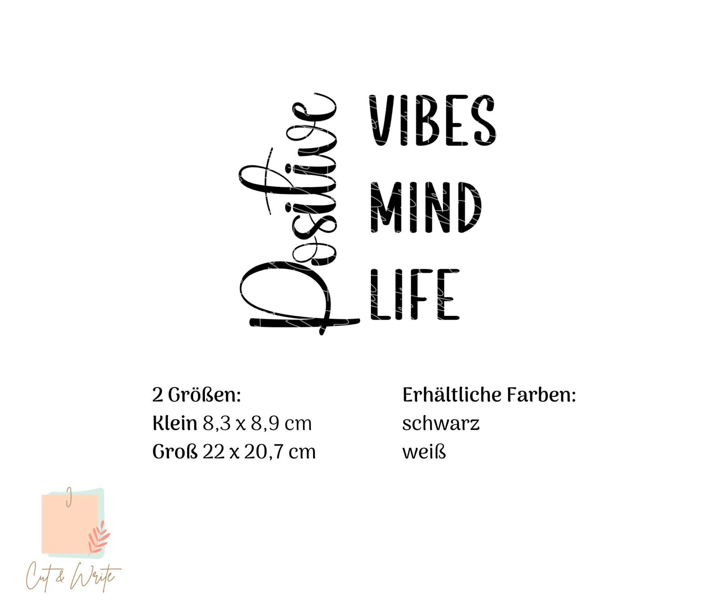 Bügelbild "Positive vibes"